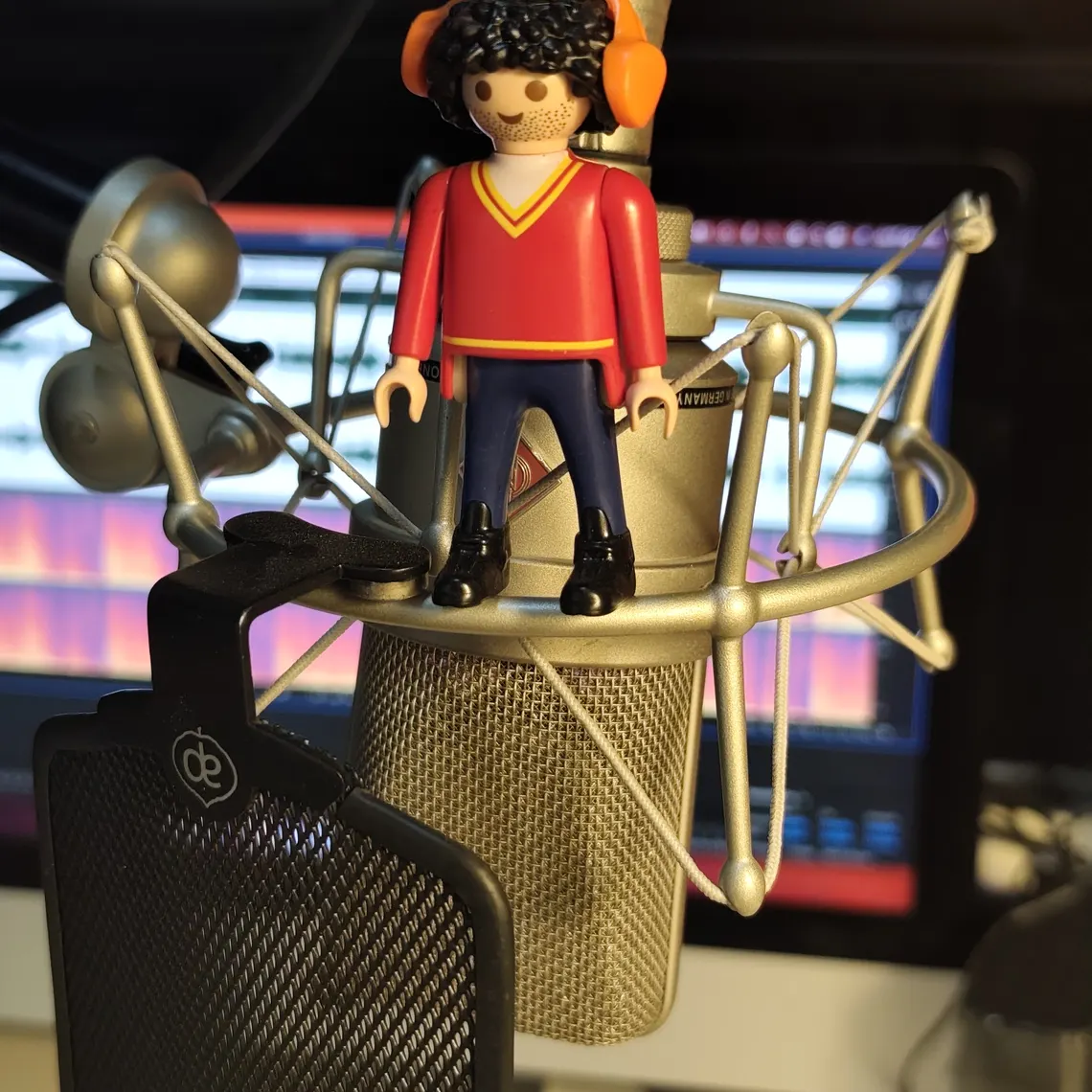 Professional studio microphone, the tool of the human voice